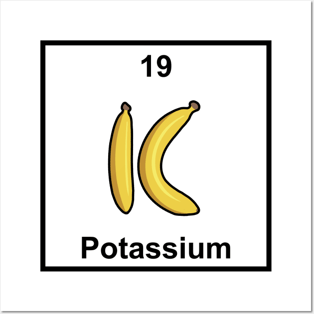 Potassium Element Banana Wall Art by Zeeph